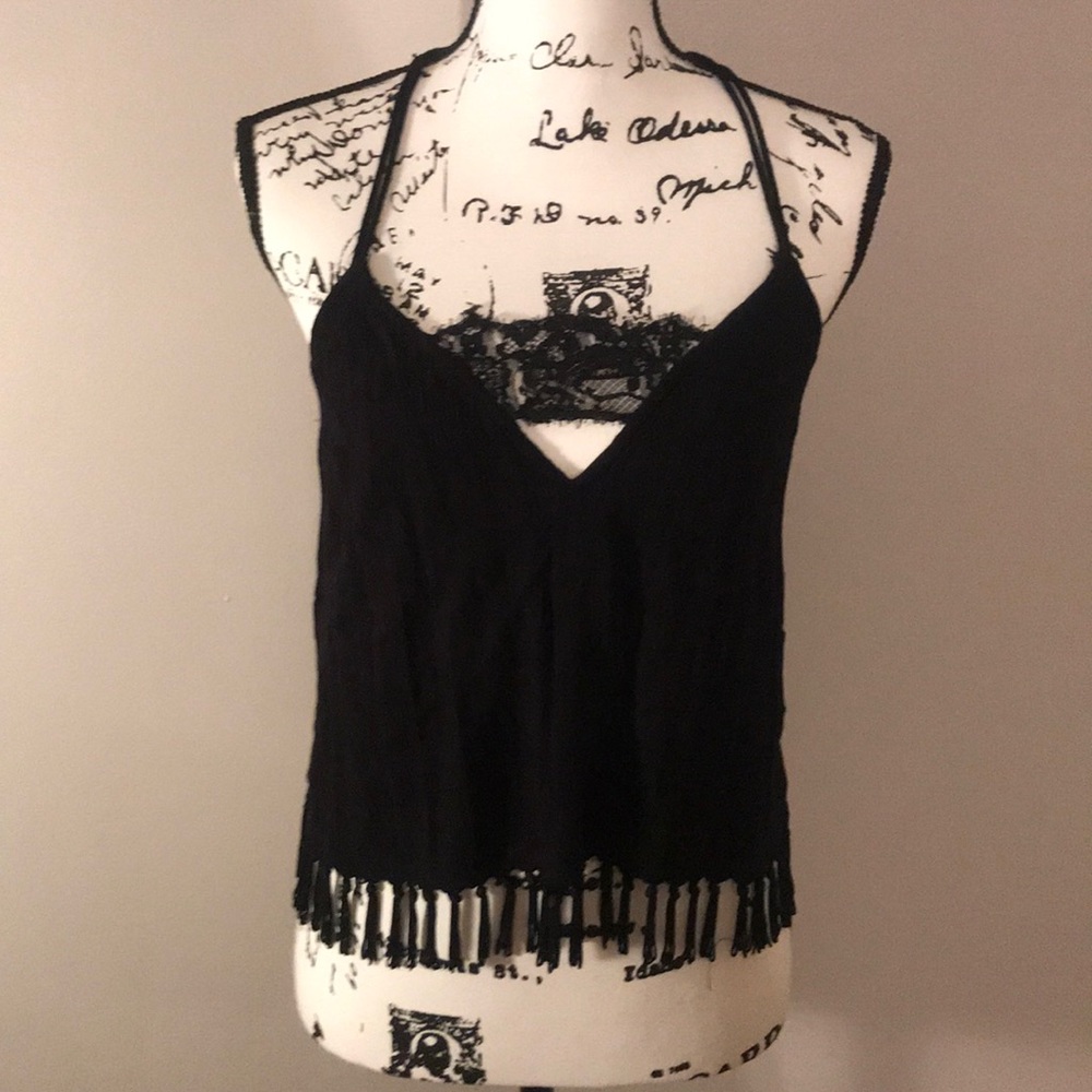 Size medium Kendall + Kylie Crop Fringe Tank